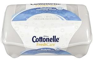 Cottonelle Fresh Flushable Moist Wipes, Pop-up Tub, 42 Count (Pack of 3)...
