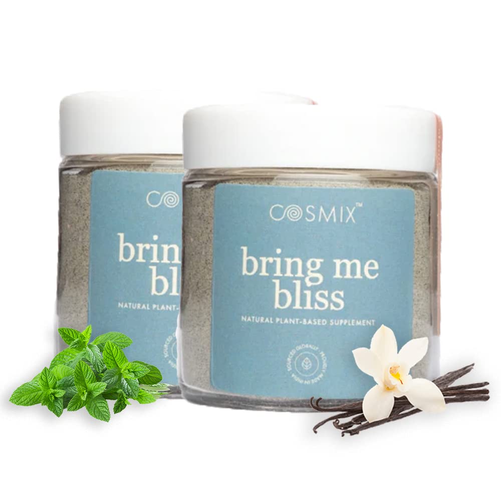 Cosmix Bring Me Bliss | For Relaxation & Focus | Helps De-Stress | Blue Spirulina & Ashwagandha Superfood Powder | 120g (80 servings) | No Artificial Colour, No Preservatives, No Added Sugar| Vegan (B0C5XZDS1T) Amazon Price History, Amazon Price Tracker