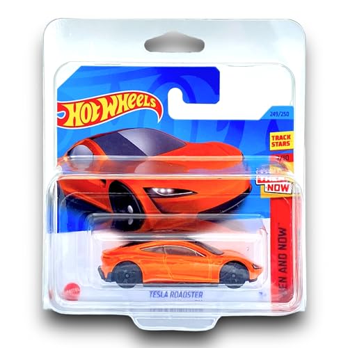 Hot Wheels Tesla Roadster (Orange) 9/10 Then and Now, 2023-249/250 (Short Card)