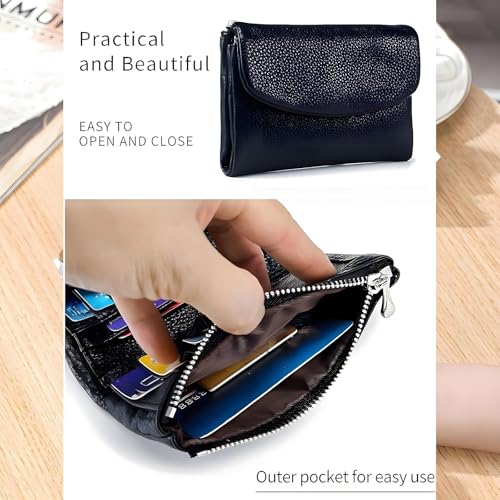 Joyfullygo Wallet, Unisex Pebble Leather Wallet, Credit Card Holder, Coin Holder and Cash Slots ﻿(Color 6)3