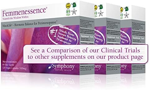 Femmenessence MacaLife – Clinically Proven for Perimenopause, Women’s Natural Hormone Balance Supplements, Relief of Hot Flashes, Mood Swings, Dryness, 360 Organic Maca Root Capsules, 180-Day Supply Femmenessence MacaLife – Clinically Proven for Perimenopause, Women’s Natural Hormone Balance Supplements, Relief of Hot Flashes, Mood Swings, Dryness, 360 Organic Maca Root Capsules, 180-Day Supply