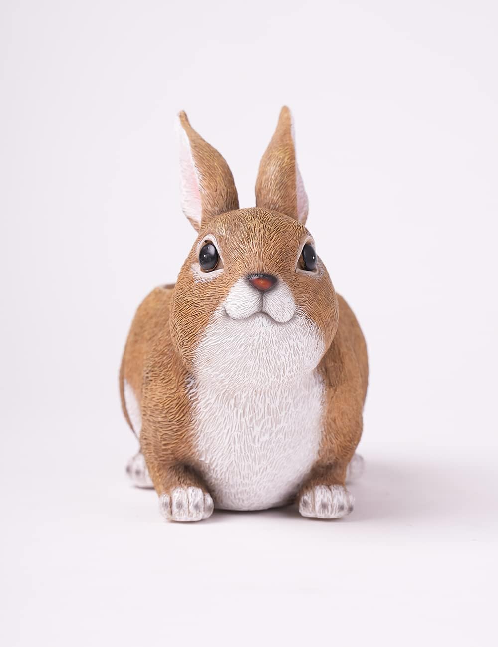 HAUCOZE Rabbit Statue Planter Succulent Pot Modern Animal Sculpture Home Decor Gift for Bookshelf Garden 8.7 Inch