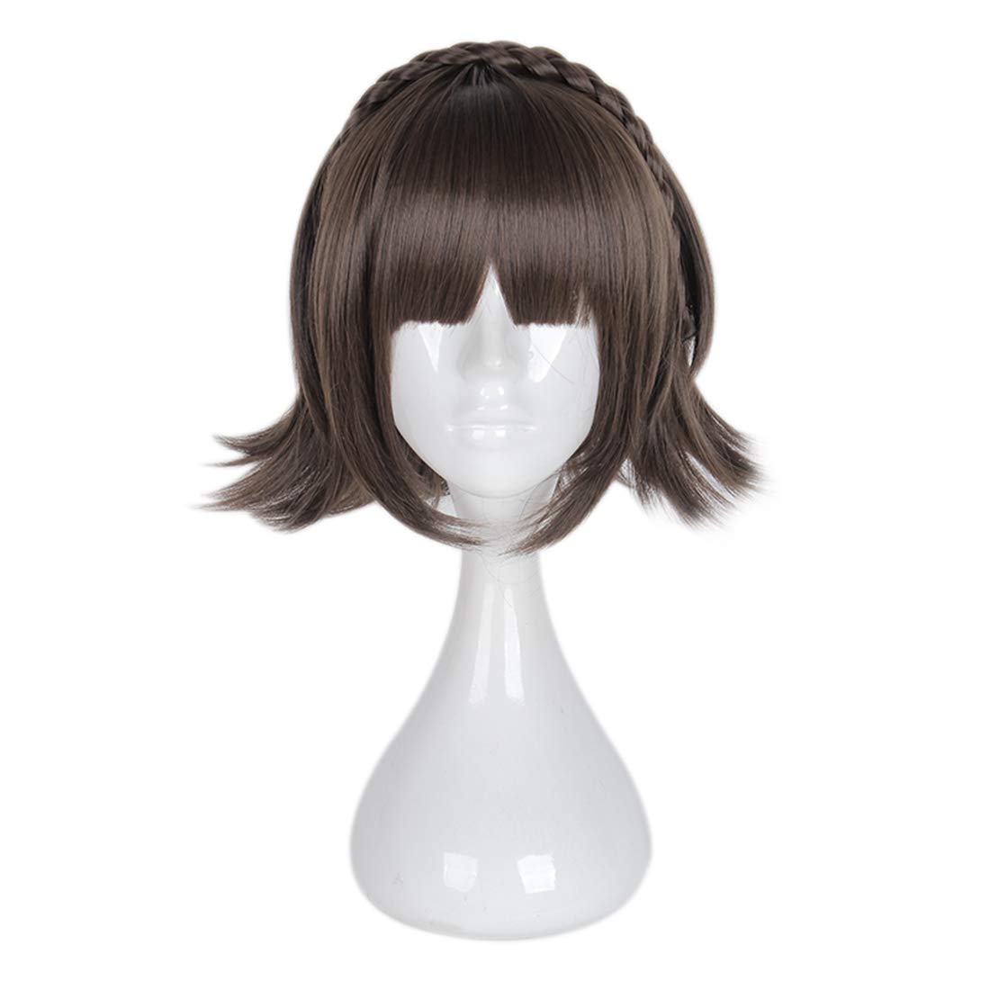 QLBF Wigs Wigs Synthetic Daily Party Wig for Women Super Cute Anti-warping Hair Girl Qi Liu Haihua Twist Short Cosplay Wig (Color : Brown)