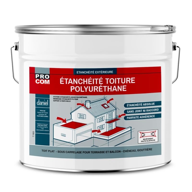Étanchéité toiture polyuréthane - Étanchéité toit terrasse, toit plat PROCOM 15 Kg