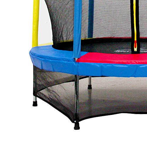 CAMA ELASTICA 1,40M DE (6PES) 28 ELASTICOS P.COLOR C/ZIPER LINHA PLUS PRETA HENRI TRAMPOLIM