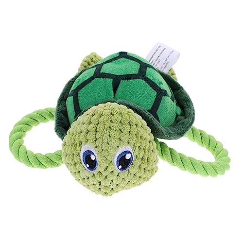 FONDOTIN 子犬用の丈夫な 、ぬいぐるみのカメの犬のおもちゃ、柔らかいぬいぐるみ、鳴き声の出る犬のおもちゃ、ペットの が生えるおもちゃ