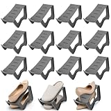 12stk Schuhstapler Platzsparend, Schuhaufbewahrung Schuh Organizer für Schrank, Rutschfester Schuh Stapler, Schuhsortierer Platzsparend, Universal Schuhhalter für Sneakers Pantoffeln Schuhorganizer