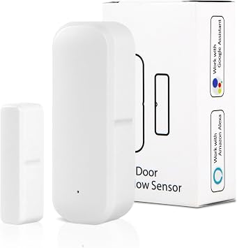 eMylo Magnetic Smart Door Sensor, WiFi Door and Window Intrusion Detection Alarm,Real Time Notification App,Google Assistant Alexa Compatible Ddevices