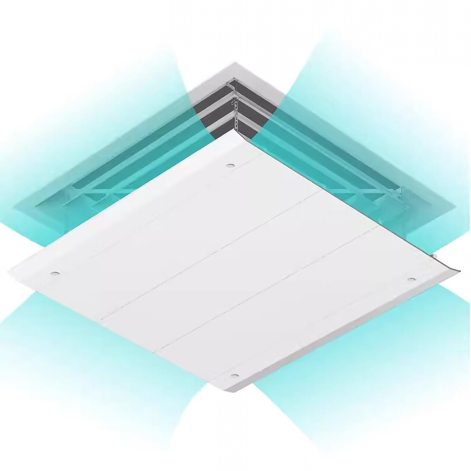 Déflecteur de climatiseur carré réglable et orientable pour plafond