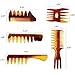 Styling Hair Comb Set Salon Barber Hairstylist Texture Comb 5 Pack Professional Hair Brush Retro Hairdressing Hair Care Style Accessory Double-sided for Men Boy Gentleman