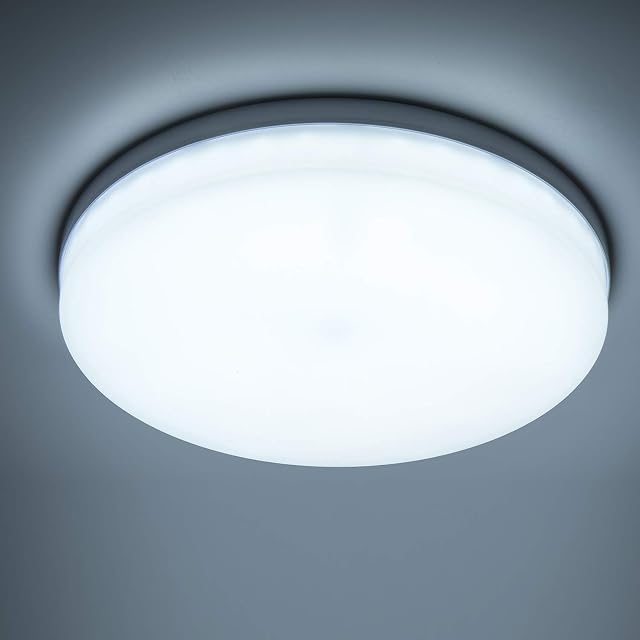 Yafido Ceiling Light Ultra Slim 48W 4320LM LED Panel Light Quick Installation Ceiling Downlight Daylight White 6500K UFO Lamp for Living Room Bedroom Kitchen Hallway Balcony Ø30cm Not-dimmable