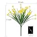 E-HAND Artificial Flowers Fake Cemetery Yellow Daffodils Outdoor Greenery Shrubs Plants Plastic Bushes Window Box UV resistant 4 Branches Fence Indoor Outside Hanging Planter Wedding Cemetery Decor