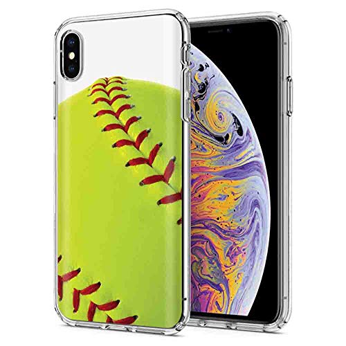 [NakedShield] Slim Flex Gel Skin Phone Case Compatible for Apple iPhone Xr [Softball] Design