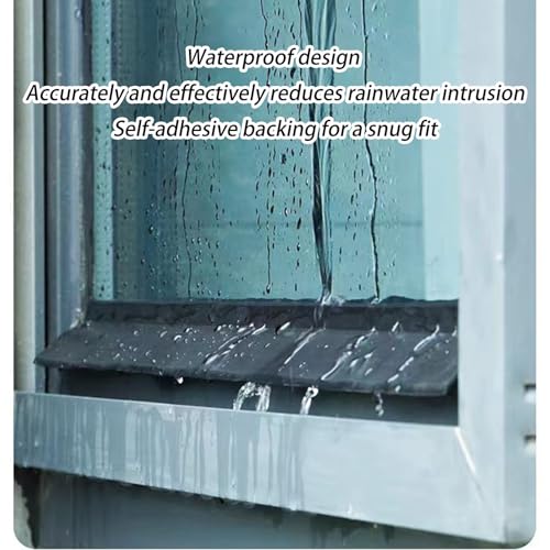 SXKJQER Paraspruzzi per Davanzali di Porte E FinestreGuarnizione Impermeabile Infissi, Parapioggia Finestre Scorrevoli, Protezione Antinfiltrazioni Balconi(1m(3.3ft),5.5cm)