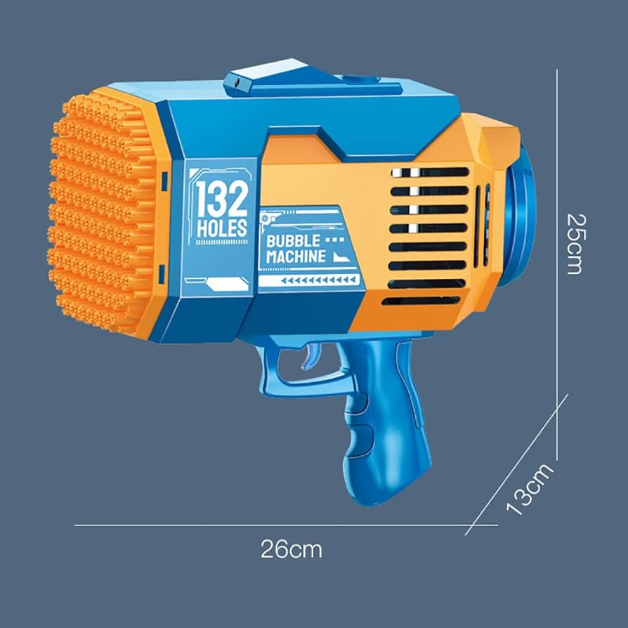 シャボン玉 132穴 バブルガン 電動 泡製造機 バブルマシン シャボン玉マシン Amazon.co.jp: シャボン玉 132穴 バブルガン 子供 バズーカ砲形