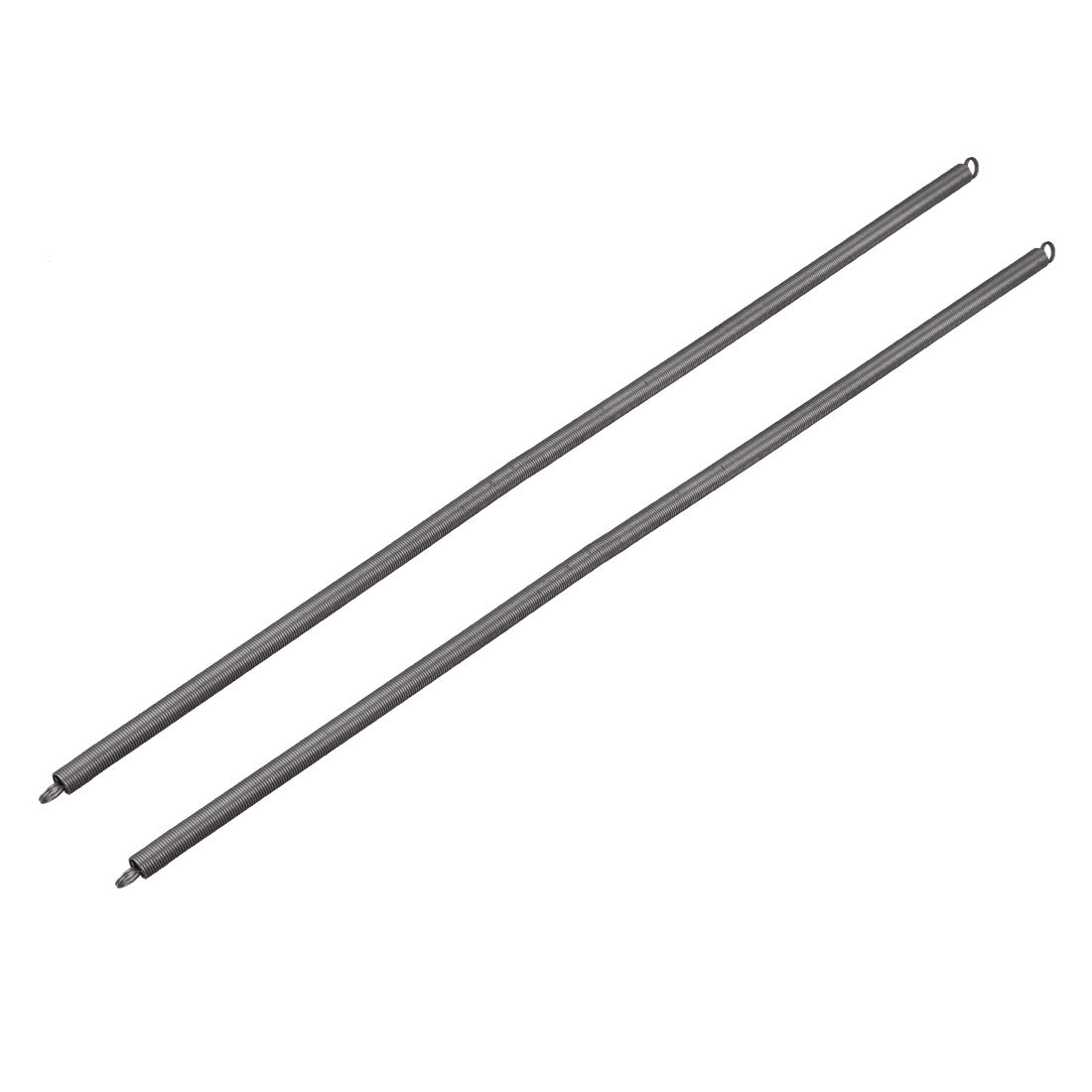 sourcingmap Extension Spring - 0.6mm Wire Dia , 6mm OD , 300mm Free Length Spring Steel Small Dual Hook Tension Spring 2pcs