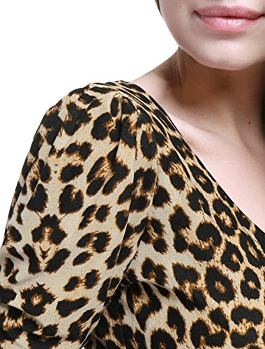 Camisa peplum navideña de leopardo para fiestas de fin de año 7