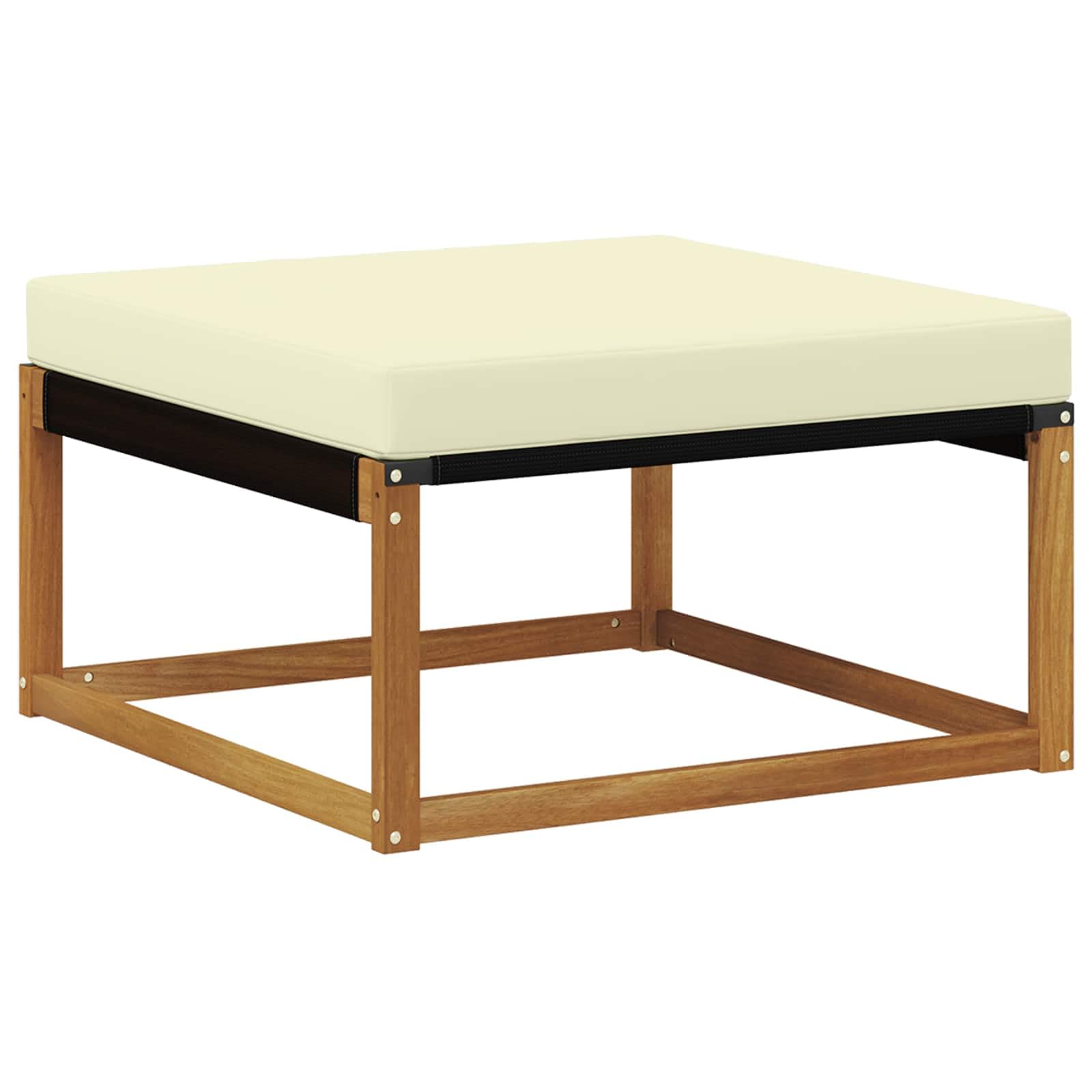 Gartenmöbelgarnitur 19-teilig aus Massivholz Akazie für Terrasse Balkon und Garten wetterfestes Sitzgruppen-Set mit Tisch, Sofas, Stühlen, Hockern