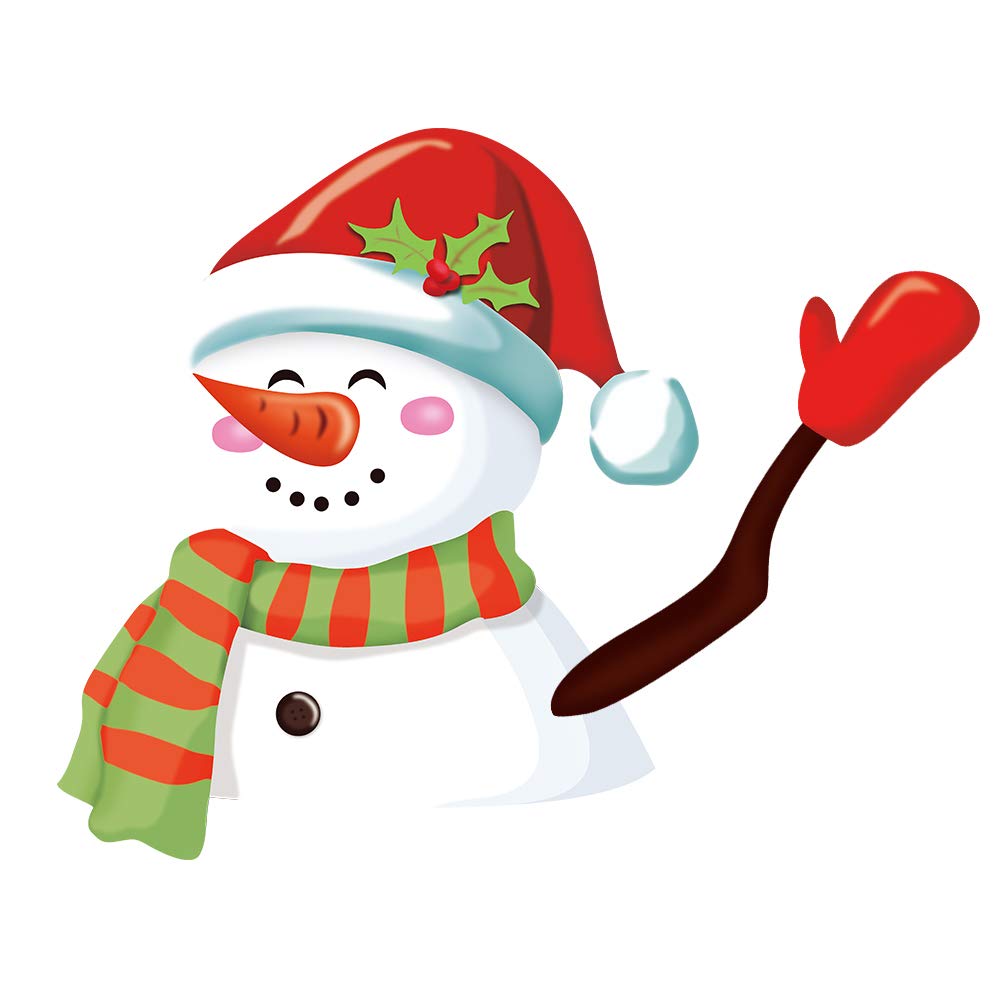 Rear Wiper Decal Christmas Snowman Beckoning Waving Wiper Sticker 3D Animated Funny Christmas Rear Windshield Wiper Decal Original Rear Wiper Blade Vehicle Tags for Car Decoration