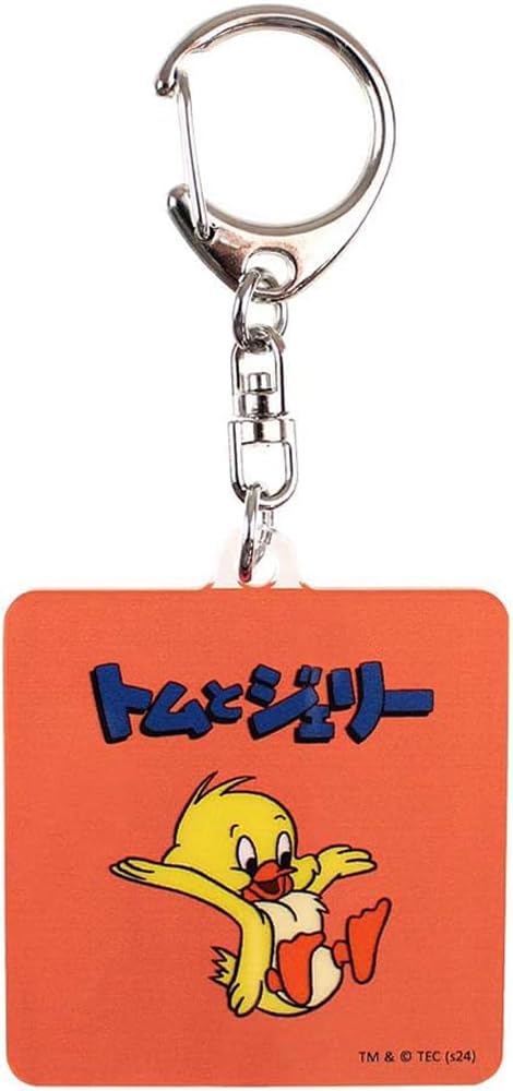 Tees Factory Tom and Jerry Duck Child Color Acrylic Keychain Funny Retro H2.0 x W1.8 x D0.1 inches TJ-5546095AH