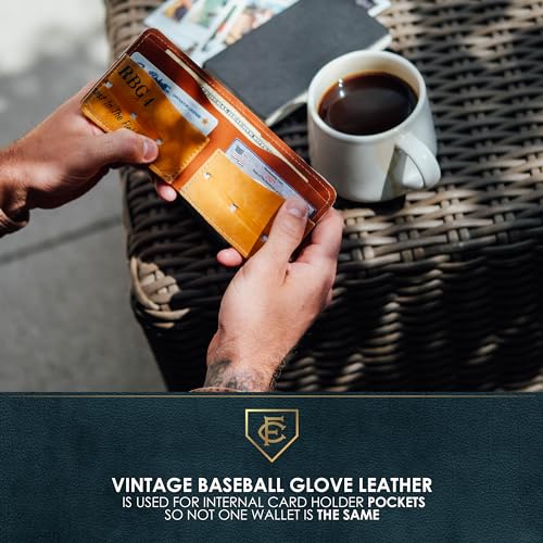 Leather Billfold Wallet - Bifold Handcrafted from Vintage Baseball Gloves by FC Goods2