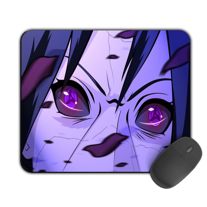 Image of Kirmada Gaming Mouse Pad - Reincarnated Itachi (Naruto) Non-Slip Rubber Base - Durable, Smooth Surface, Ergonomic Design, Easy to Clean -Small Size for Mackbook,Laptop,Desktop
