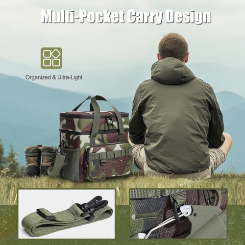 Image of Backpack Cooler Insulated Leakproof, Soft Cooler for Outdoor Camping Hiking