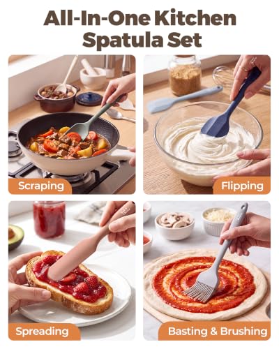 Bake Choice 6-Piece Silicone Spatula Set, Solid Steel Core, Heat Resistant - image 8