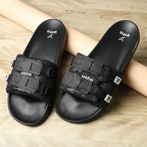 Image of YOHO Drystep Sliders for Men | Waterproof Monsoon Footwear & Rainy Sandals | Skin Friendly Adjustable Strap