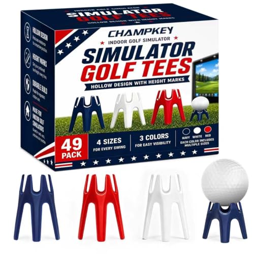 CHAMPKEY Golf Simulator Tees 49 Pack