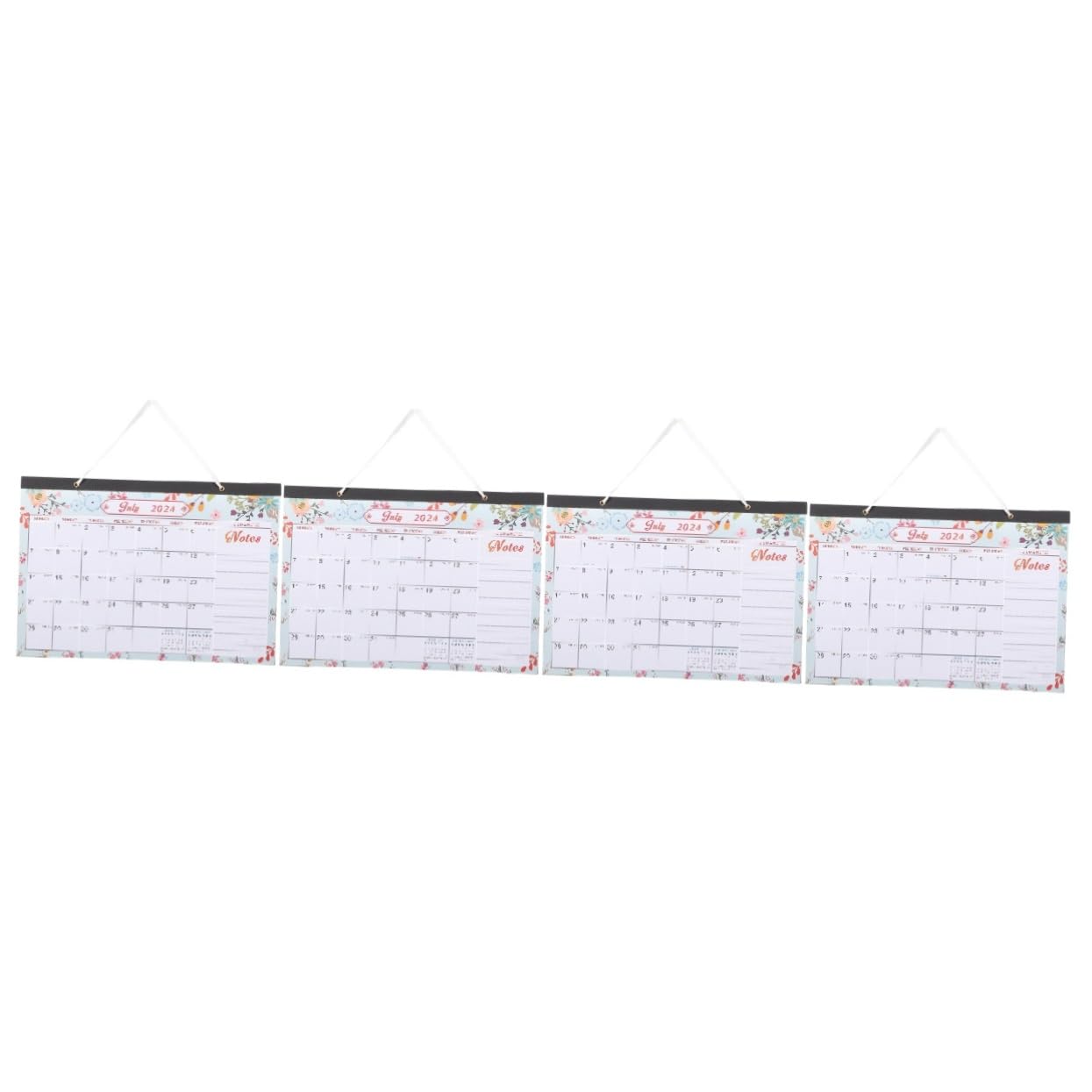 TEHAUX 4pezzi Calendario Da Parete Mensile Design Originale Con Spazio Per Appunti e Obiettivi Per Ufficio e Casa Calendario Stabile e Resistente Per Famiglia e Amici