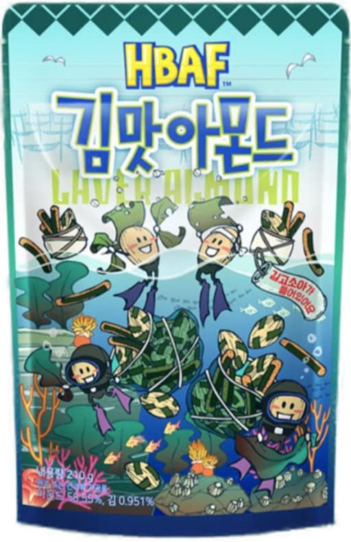 Miniatura 4 de Official Gilim HBAF Paquete de regalo de 4 sabores de almendras sazonadas coreanas (maíz horneado, 1 x 6.70 oz, lavanda, 1 x 7.41 oz, mantequilla de