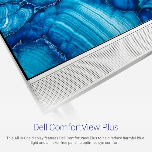 Image of Dell All in One 23.8-inch FHD Touchscreen Display, Intel Core 7-150U Processor, 16GB DDR5 RAM, 1TB SSD, Intel UHD Graphics, Windows 11 Home - Pearl White Cover + Molded Speaker Grill