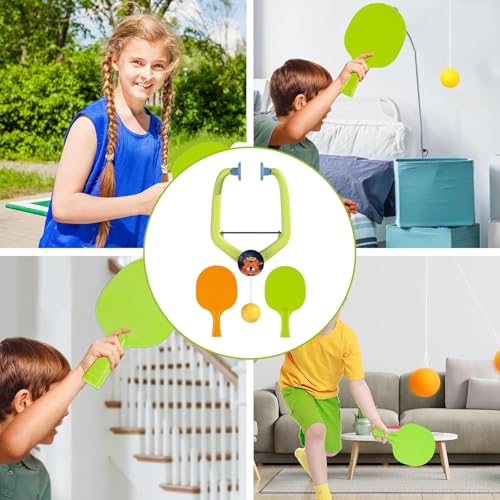 Image of Niwlix Indoor Hanging Table Tennis Trainer for Kids Toys for Boys 7-14 Years | Indoor Mounted Ping Pong Game Set with 2 Rackets 5 Balls | Indoor Sports Game for Boys and Girls Home Play Activity