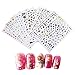 10 Feuilles 3D Nail Art Sticker, SenPuSi De noel Autocollants pour Décorations D’Ongles Nail Stickers Mixte Conceptions Ongles Stencil Accessories