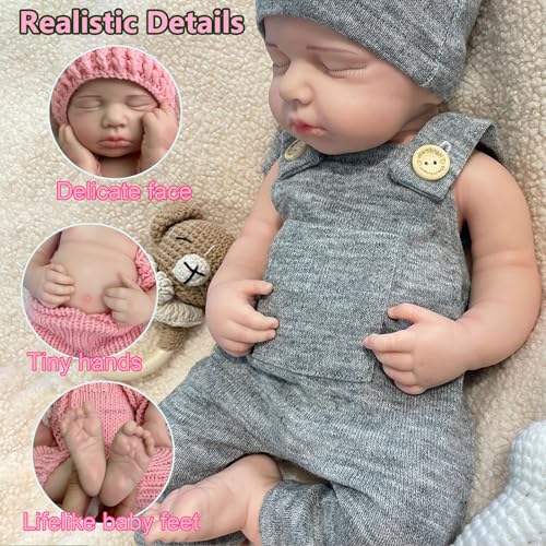 Muñeca Realista Reborn de Silicona 20 Pulgadas miniatura 2