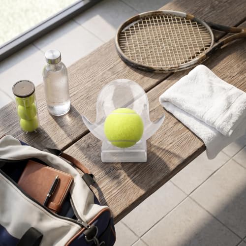SPYMINNPOO Tennisball Halterung,Tennisball Clip Tennis Ballclips Tennis Ball Clip für Tennisbälle ABS Tennisball Halter für Tennisbälle Sportzubehör(Transparent)