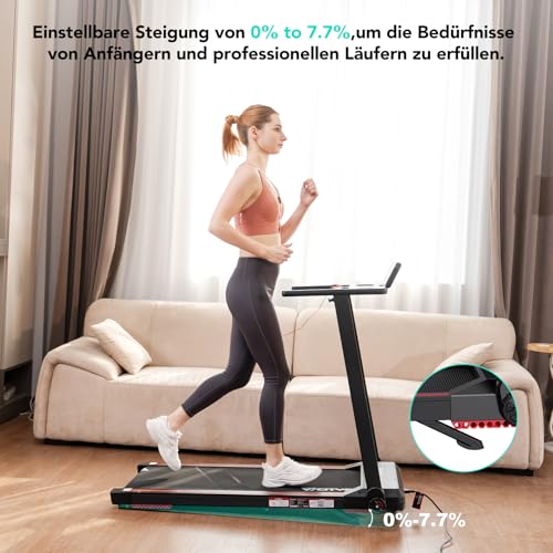 CITYSPORTS Elektrisches Laufband,Klappbares Laufband für Zuhause bis 12 km/h,mit LED-Anzeige,APP und 360° Tablet Holder,kompakte Walking Pad für Zuhause und Büro – Bild 4
