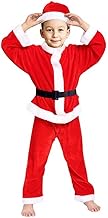 ARBUTUS Santa Claus Boy Girl Clothes Set, Kids New Year Clothes Set, Kids Christmas Cosplay Costume