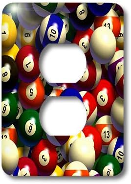 Miniatura 2 de 3dRose lsp_962_6 Billiard Balls Pool 2 Plug Outlet Cover