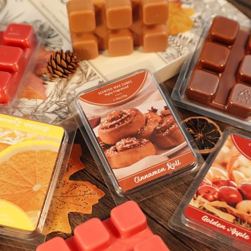 Image of SCENTORINI Wax Melts, Scented Wax Cubes, Cinnamon Roll Scent, 4 Pack | Soy Wax Tarts for Candle Making, Wax Warmer and Home Fragrance Decoration