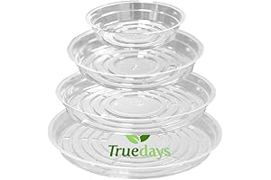 TRUEDAYS Clear Plant Saucers Flower Pot Trays - Your Plants' Perfect Partner