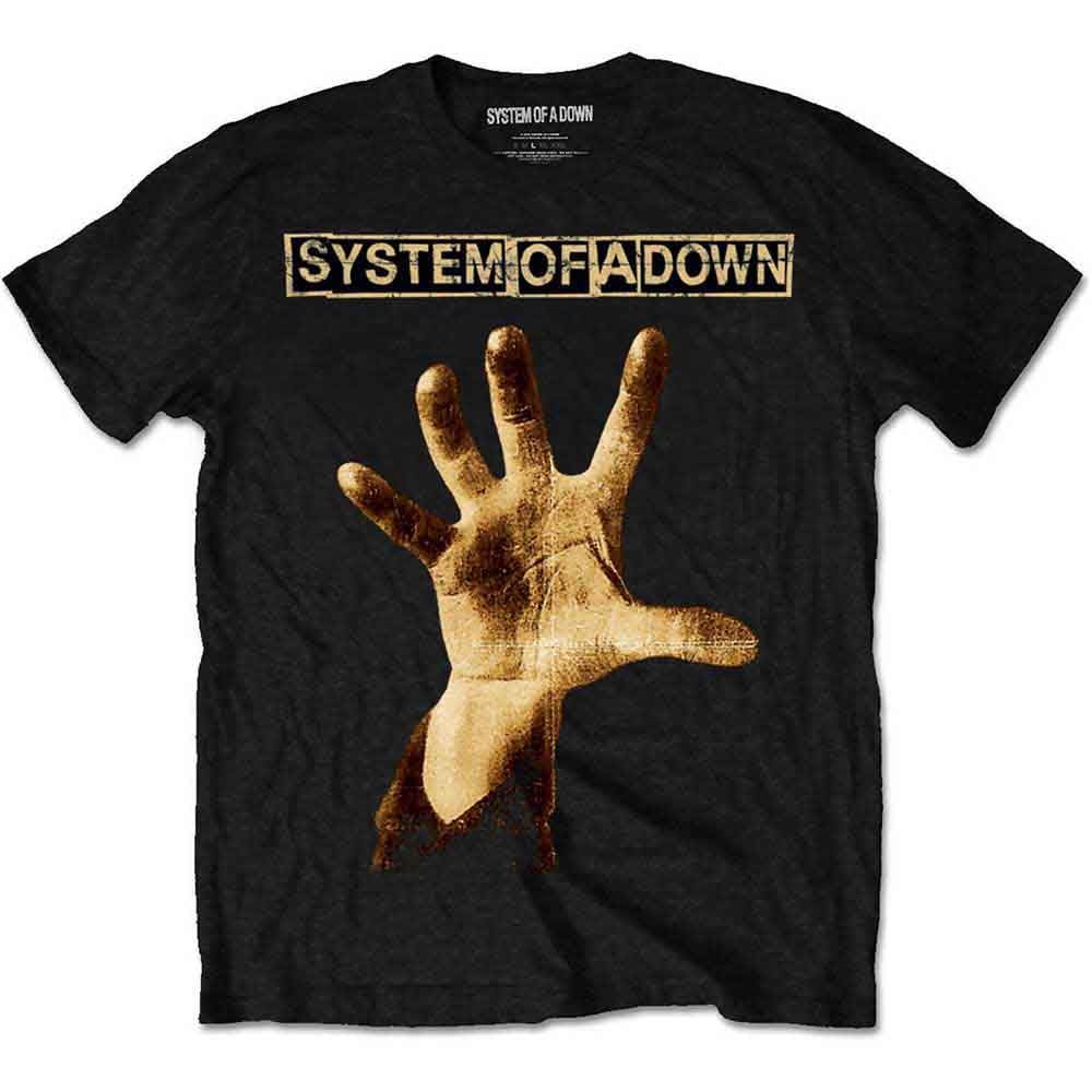 Rock Off Black System Of A Down - Hand - T-Shirt - Cotton - Size Xxl - Officially Licensed Merch