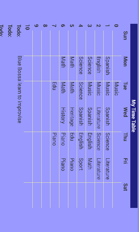 Timetable Amazon School Timetable - App on the Amazon Appstore