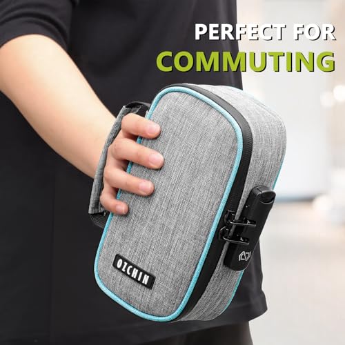 Image of OZCHIN Smell Proof Bag with Combination Lock File Organizer Case Container Medicine Lock Box Odorless Storage Bag Great Gift for Friend (grey, S)