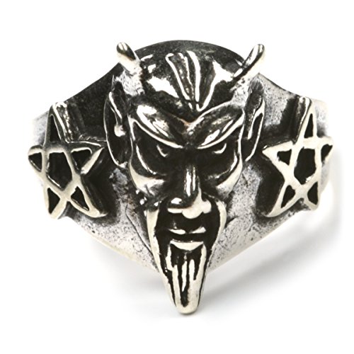 Preisvergleich Produktbild Drachensilber Ring Teufel 925 Silberring Damenring Herrenring Motiv Teufel Gr 60
