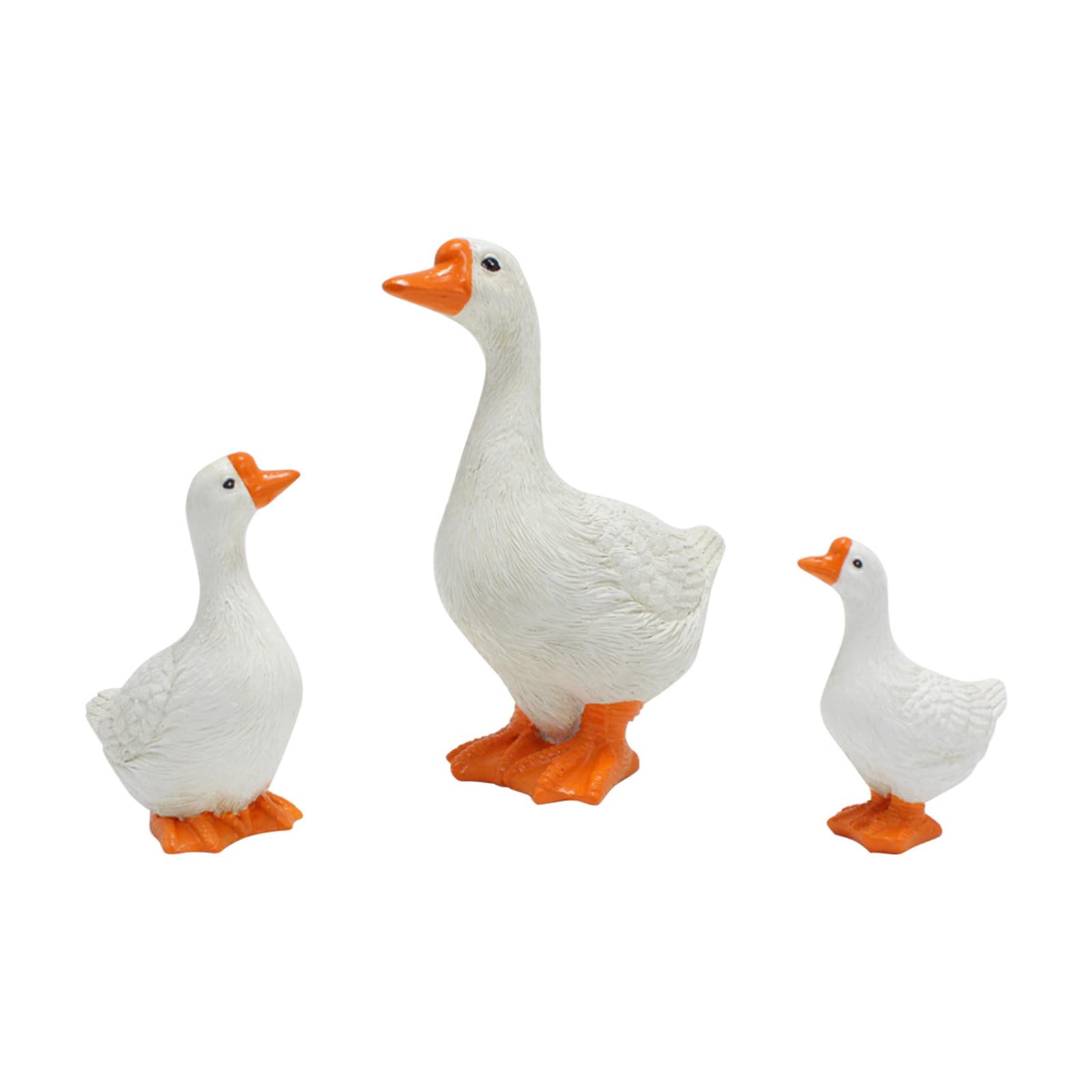 Mabta Geese Statue Farm Animal Sculpture Garden Geese Statue YardFarm Animal Figurine Country PatioDecoration
