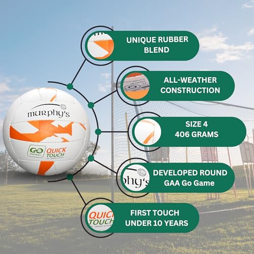 Murphy's Gaelic Footballs, 4/Quick Touch, White - Image 2