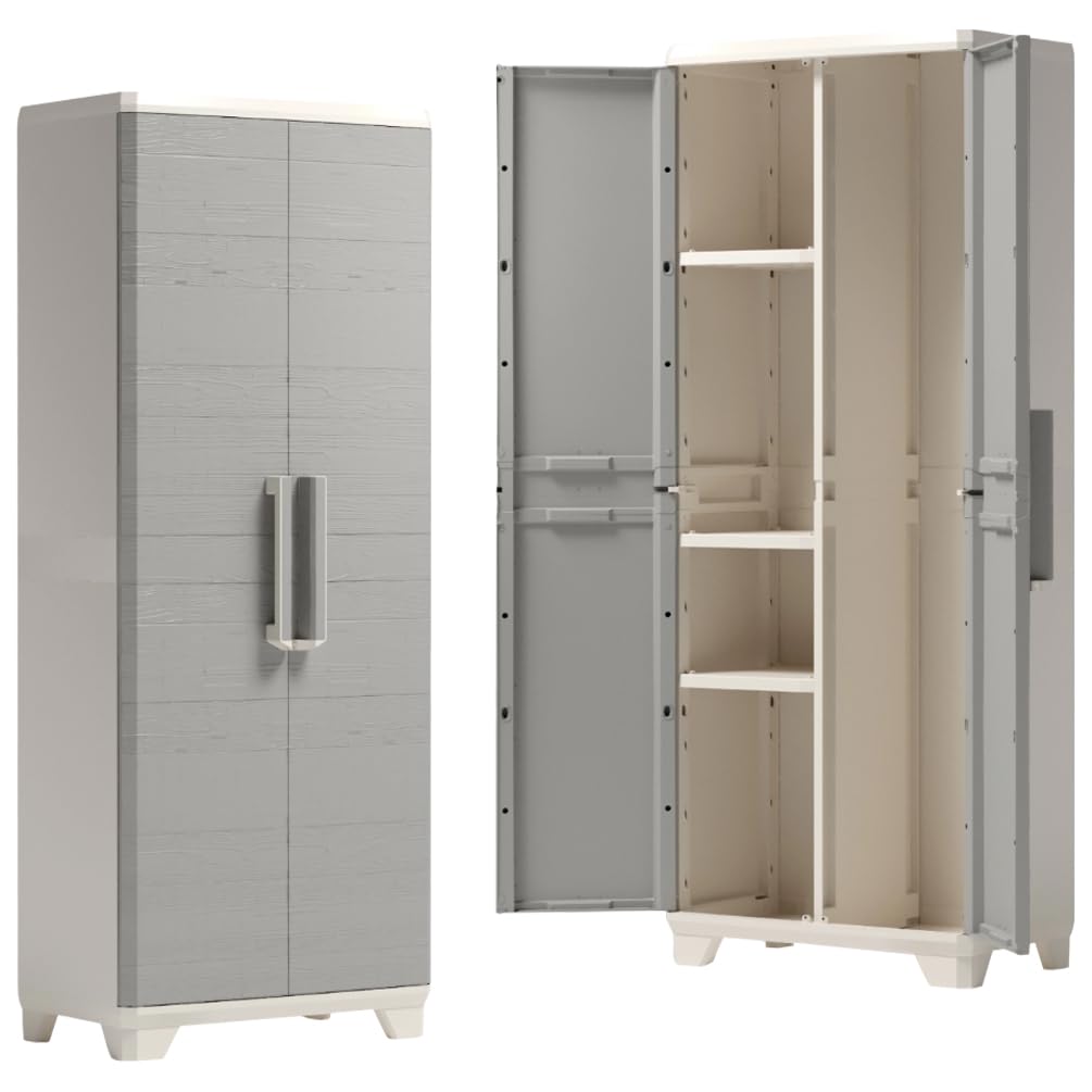 Armadietto per esterno 2 ante PVC 173x68x39 cm