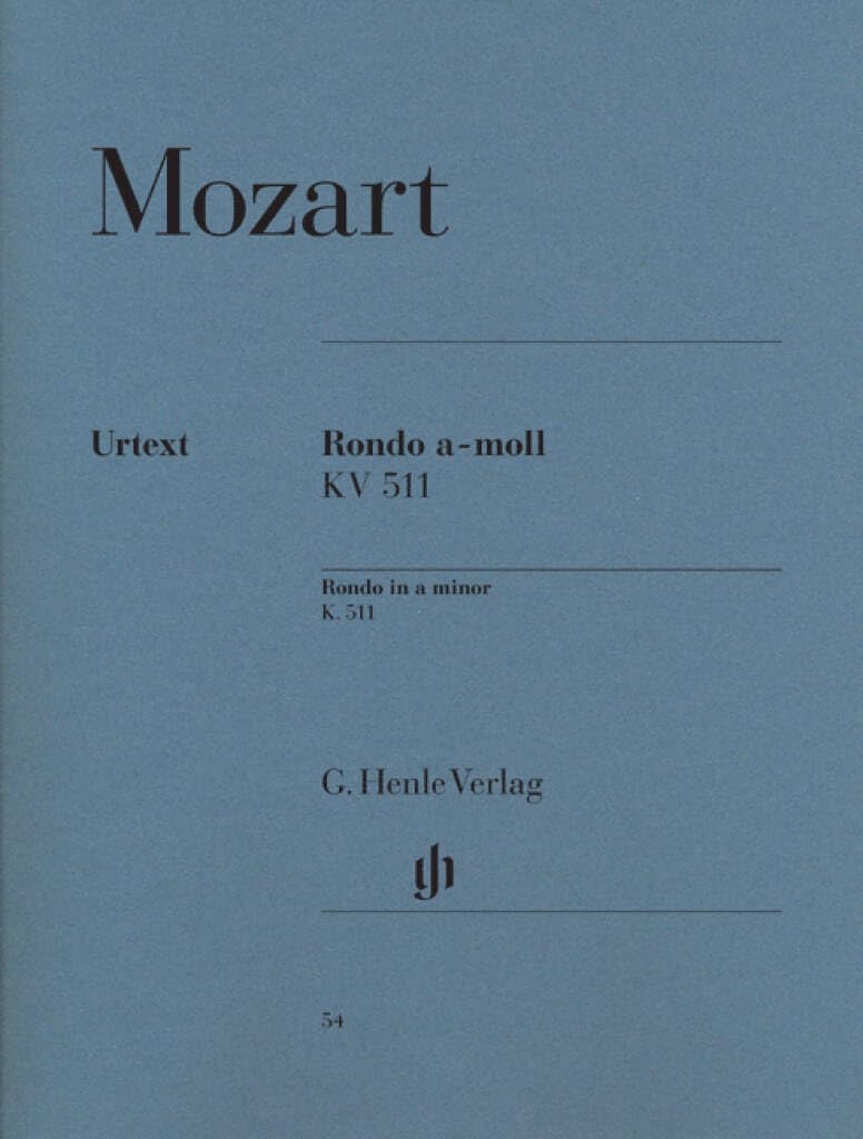 Rondo a minor KV 511 - piano - (HN 54): Instrumentation: Piano solo